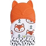 Itzy Ritzy Silicone Teething Mitt – Soothing Infant Teething Mitten with Adjustable Strap, Crinkle Sound and Textured Silicon