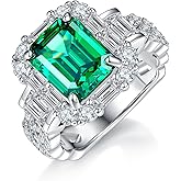 The sparkle sign 925 Sterling Silver Ring, Emerald Birthstone Ring, Fashionable Women's Gemstone Ring, Engagement Promise Ring, Women's Jewelry, Engagement, Anniversary, Valentine's Day Gift