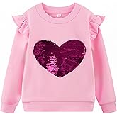 RETSUGO Toddler Baby Girls Sweatshirts Casual Pullover Crewneck Winter Long Sleeve Tops Shirts Clothes 3T-8T