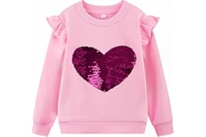 RETSUGO Toddler Baby Girls Sweatshirts Casual Pullover Crewneck Winter Long Sleeve Tops Shirts Clothes 3T-8T
