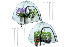 2pack Pest Guard Cover,22.8x22.8x22.8 Inches Garden Mesh Plant Cover Insect Bird Barrier Netting Mesh Outdoor Mesh Plant Encl