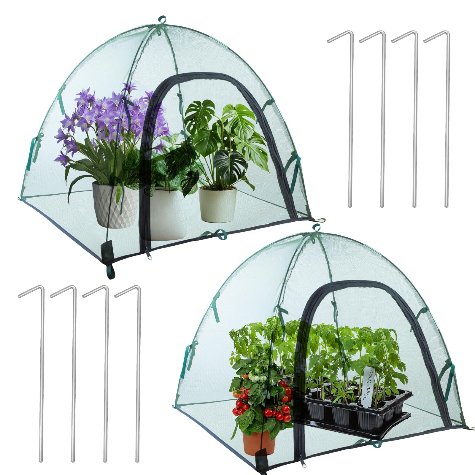 Photo 1 of Feoang 2pack Pest Guard Cover,22.8x22.8x22.8 Inches Garden Mesh Plant Cover Insect Bird Barrier Netting Mesh Outdoor Mesh Plant Enclosure Plant Tent Cover Pest Protection Guard for Fruit Vegetables