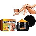 Hzutloer(100ML/3.38OZ) Intensive Tanning Gel,Natural Tanning Accelerator Cream Gel,Carrot Sun Tanning Cream,Tanning Gel Cream