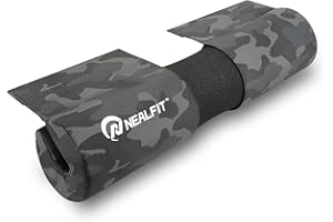 NEALFIT Barbell Squat Pad with Thick Nylon Padding, Hip Thrust Pad for Squats, Lunges, Neck Shoulder Squat Pad for Olympic or Standard Bars