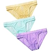 Mens Lace Breathable Underwear Boxers Briefs sexy Panties for Male pouch bulge open Sissy men's lingerie Convex Pack