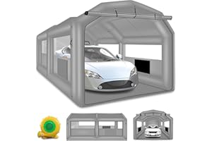 GZKYYLEGS Inflatable Paint Booth, 20X13.5X9.7Ft Spray Paint Booth, High Powerful 1100W Blower Inflatable Spray Booth with Air Filter System for Car Parking Tent Workstation