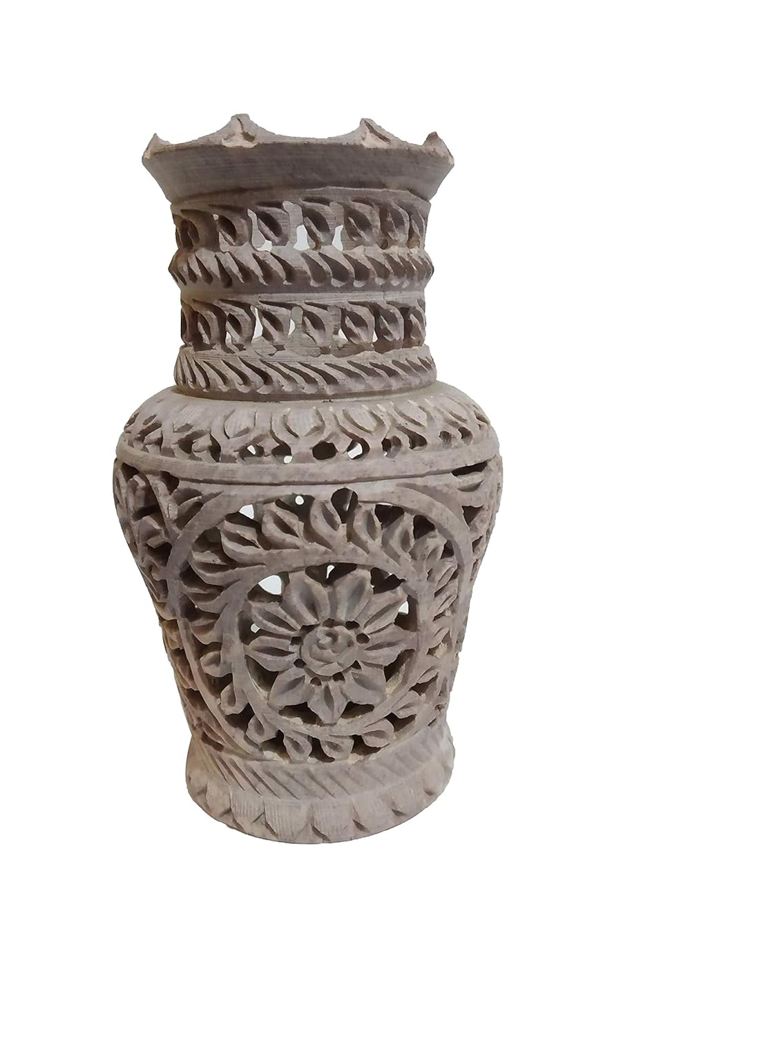 Buy Handicraft Stone Flower Vase Phooldan Antique Look With