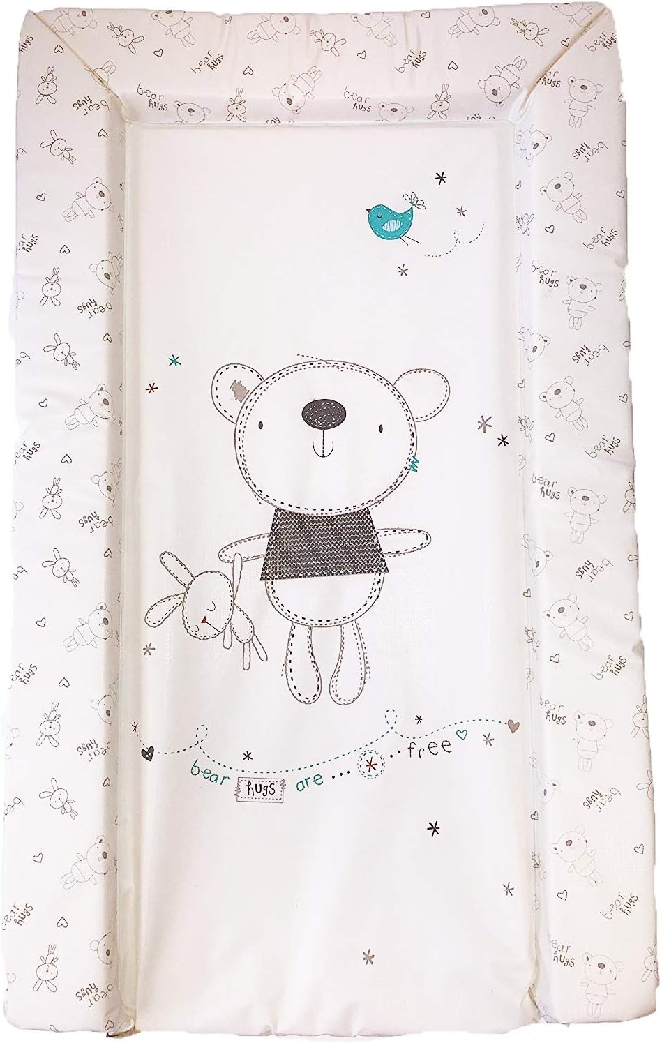 cream baby changing mat