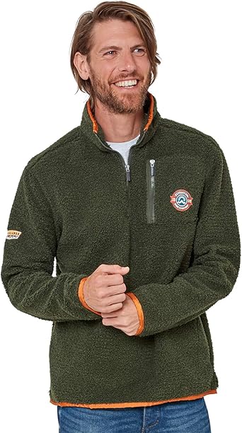 mens funnel neck zip through sweatshirt