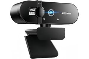 Full HD Webcam with Microphone, 1080P Webcam for PC, 90° FOV, Dual Microphone Streaming Webcam for Clear Stereo Audio, Plug a