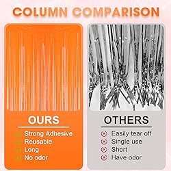 Voircoloria 3 Pack 3.3x8.2 Feet Orange Foil Fringe