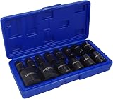 US PRO 14pc 1/2" Drive Impact Socket Set 10-32mm Shallow 6 Point Sockets view 2