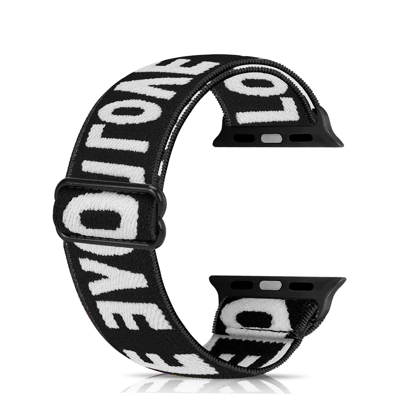 Ecogbd Elastic Replacement Strap Compatible with Apple Watch Strap 38mm 40mm 41mm 42mm 44mm 45mm 49mm, Soft Fabric Nylon Strap for iWatch Series 9,8,7,6,5,4,3,2,1,SE Women Men