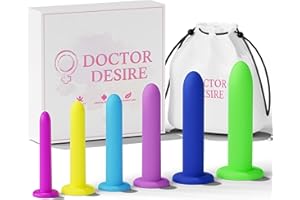 ZEALOUS NUTRITION Doctor Desire Silicone Kit | 6 Sizes | Adult Massage Trainer Tool Set for Women & Men | Strong Suction Cup Base for Prostate Expansion & Hands-Free Use | Fun & Naughty Toy Game | Includes Travel Bag