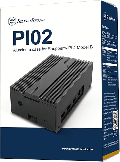 Amazon Com Pi02 Silverstone Technology Aluminum Case For Raspberry Pi 4 Model B Cs Pi02b Computers Accessories