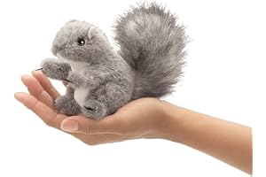 Folkmanis Mini Gray Squirrel Finger Puppet, 1 EA