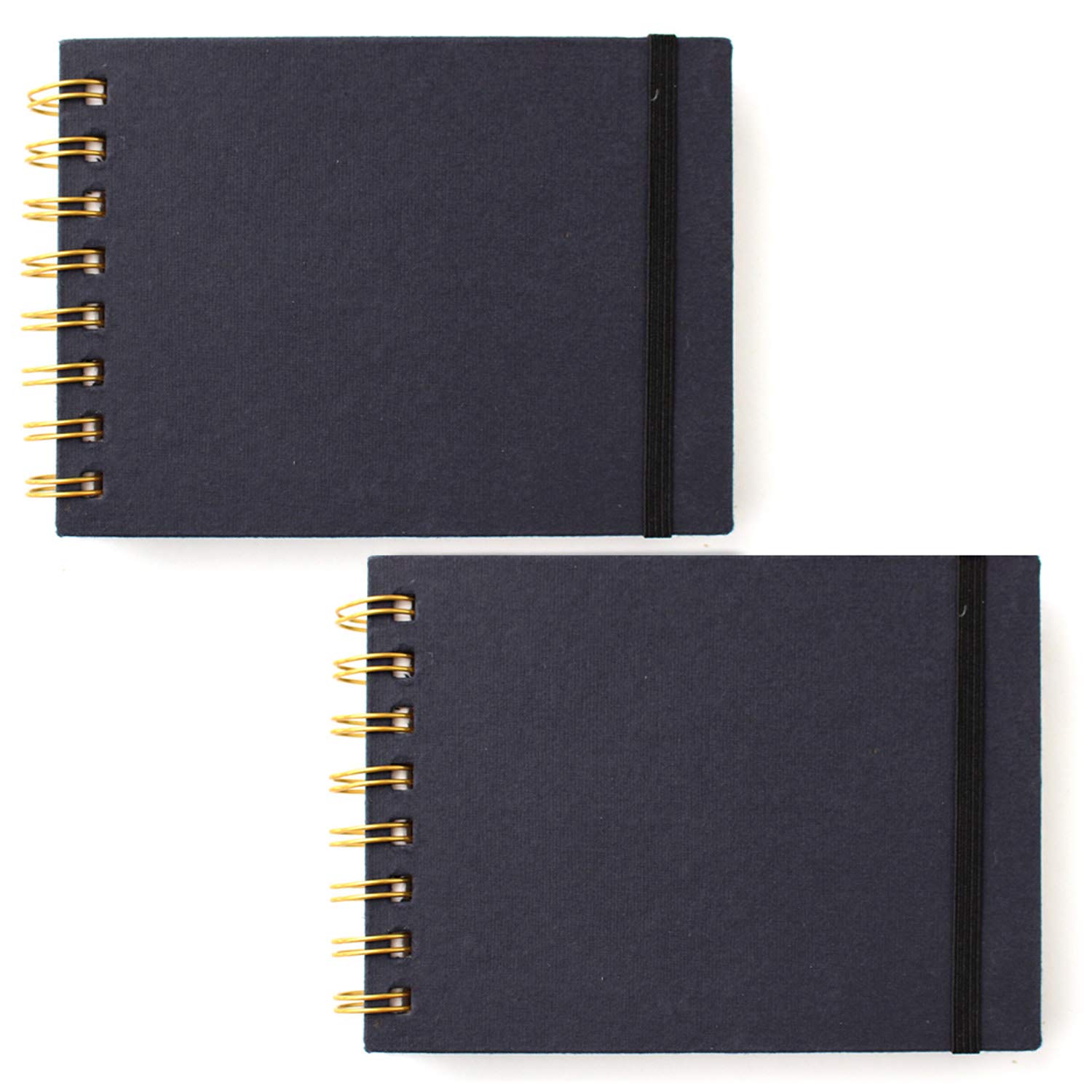 Artway Indigo Handmade Spiral Bound A6 Sketchbook - Landscape Twin Pack - 150gsm - 48 sheets/96 sides
