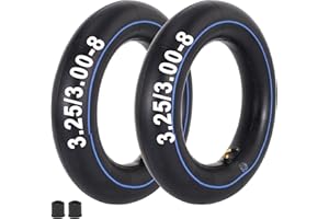 RUHUO 2 Pack of 3.25/3.00-8 Inner Tube with TR-87 Angled Stem replacement for 8 Inch Wheelbarrow Scooters Mini Chopper Tire Go Kart ATV