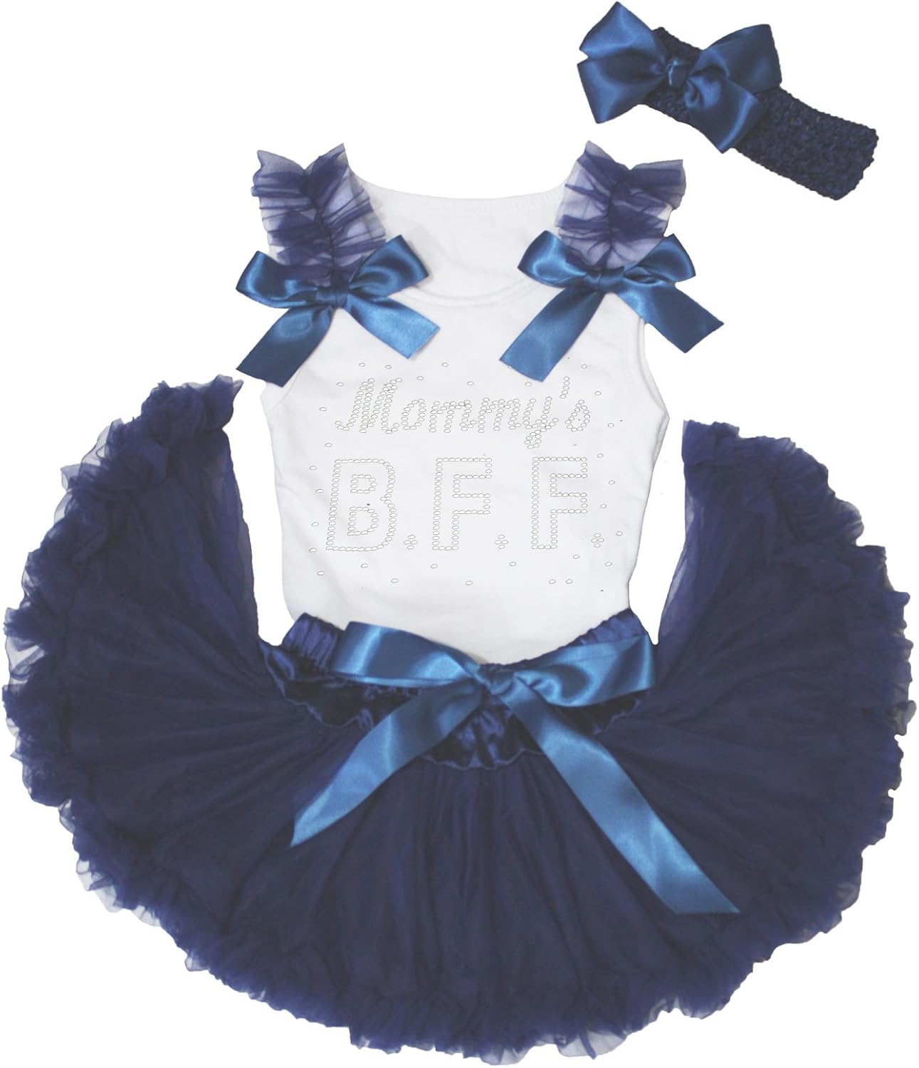 navy blue skirt and white shirt