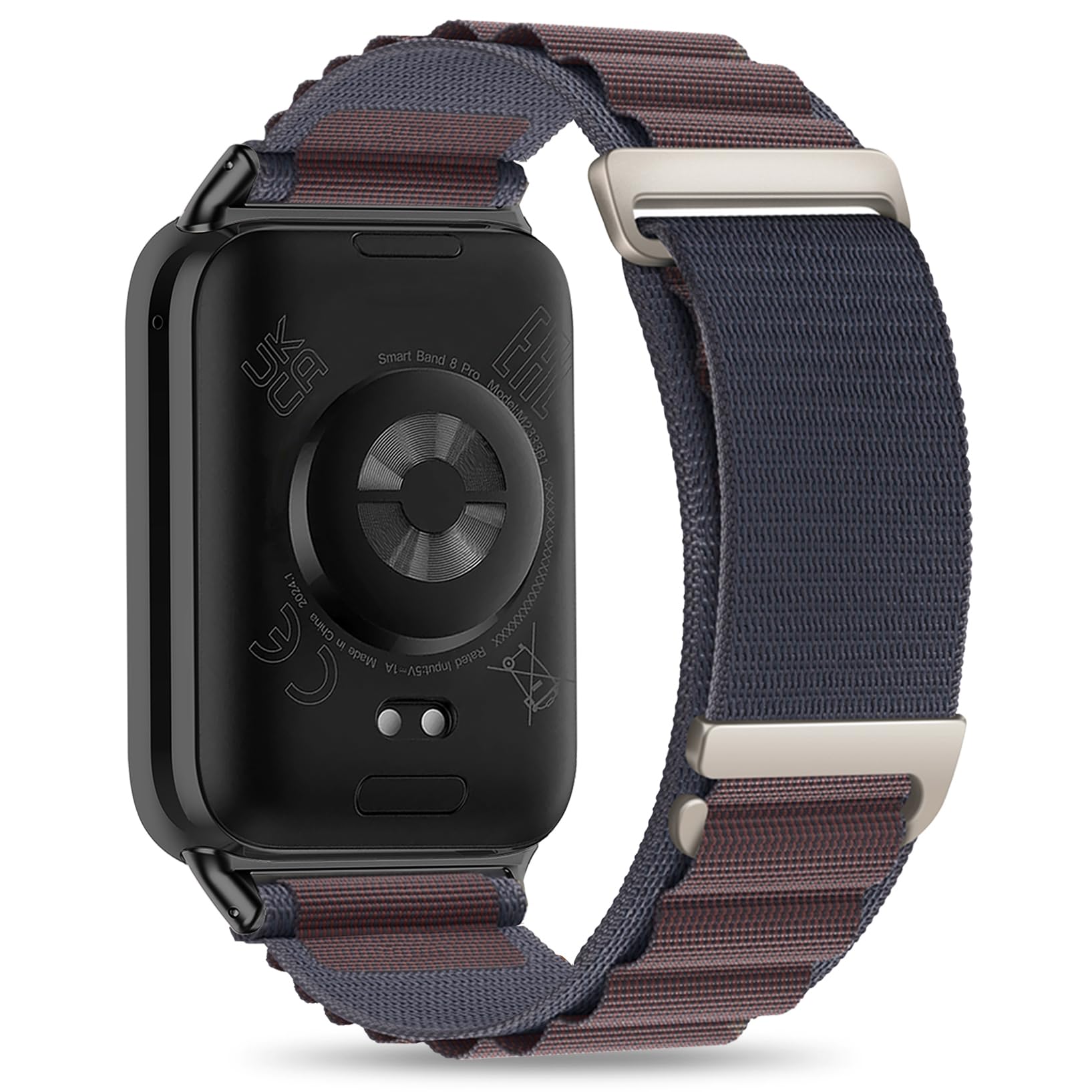 Wizvv Alpine Loop Bracelet Compatible with Xiaomi Mi Band 8 Pro/Redmi Watch 4, Nylon Sport Loop Watch Strap Replacement for Men and Women, Nylon