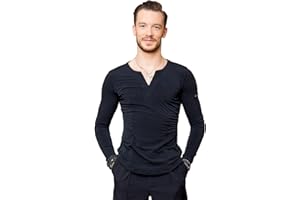 SCGGINTTANZ Superstar Series:G5008 Latin Modern Ballroom Dance Professional Elastic Crystal Cotton Tops Shirt for Men