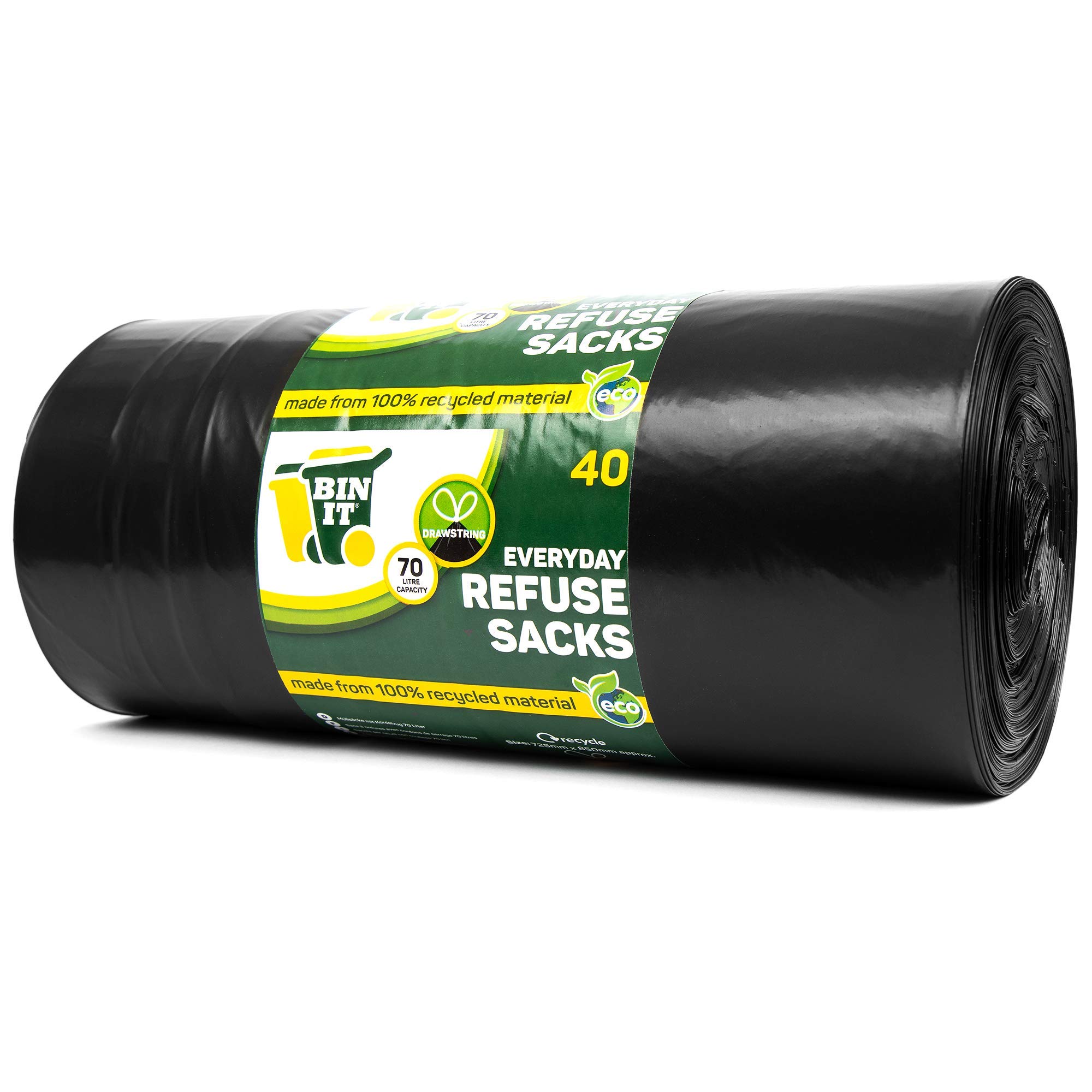 40 Tie Top Everyday Refuse Sacks, Bin Bags, Bin Liners, 70 Litre