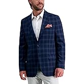 Haggar Mens Men's Jmh Premium Stretch Tailored Fit Subtle Pattern Sport Coats