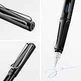 LAMY Safari Black Fountain Pen with Ergonomic Grip M Nib includes T 10 cartridge view 2