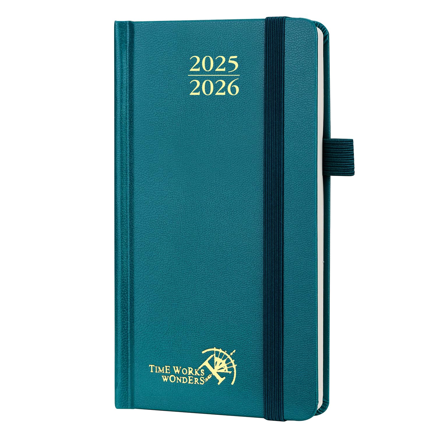 Photo 1 of POPRUN Pocket Academic Planner 2025-2026 (17-Month: Aug.2025 to Dec.2026) for Purse, Small Calendar (3.5''x6.5'' Hardcover) Daily Weekly Monthly with Pen Holder - Pacific Green