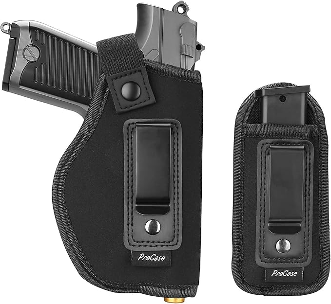 Procase Gun Holster and Mag Holder, Concealed Carry Pistol Holster, for