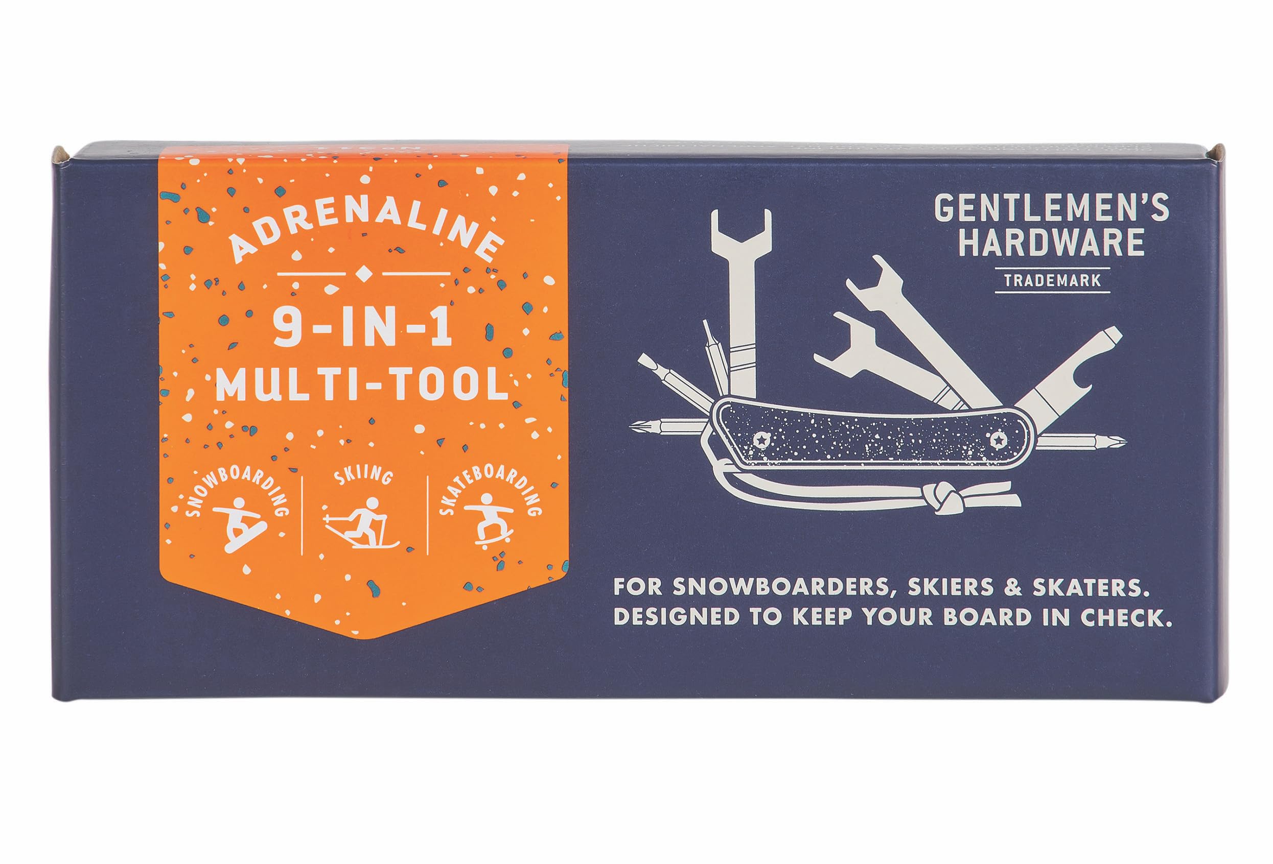 Gentlemen's Hardware 8-in-1 Adrenaline Extreme Sports Snowboarding Multi-Tool, Stainless Steel