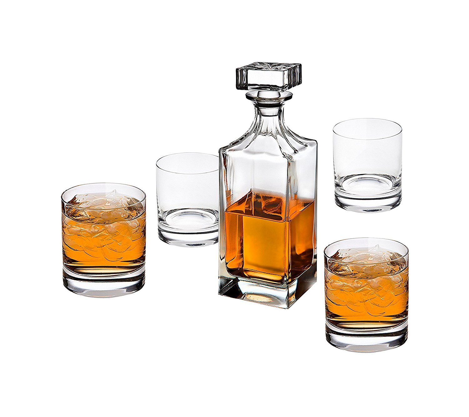 Buy Godinger Glass 5Piece Social Whiskey Decanter and Double Old