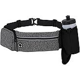 Vilante Running Hydration Belt with Water Bottle Holder,Adjustable Running Belt with Reflective Strip Lightweight Run Fanny Pack with Water Bottle Holder Sports Waist Pouch for Jogging Walking Cycling