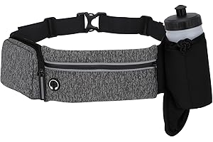Vilante Running Hydration Belt with Water Bottle Holder,Adjustable Running Belt with Reflective Strip Lightweight Run Fanny P