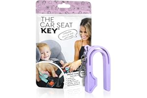The Car Seat Key - Original Car Seat Key Chain Buckle Release Tool - Easy Unbuckle Opener Aid for Nails, Parents, Grandparents & Older Children by NAMRA Made in USA (Purple)