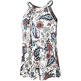 Kniffi Womens Tank Tops with Built in Bra Halter Neck Flowy Sleeveless Tank Tops Loose Fitting Camisole S-XXXL