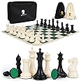 20" Tournament Chess Set - New Modern Style Pieces - Chess Board Set with XL 4X Quadruple Weighted Pieces - Travel Chess Sets for Adults Unique - Kids Chess Set for Kids - Chess Geeks