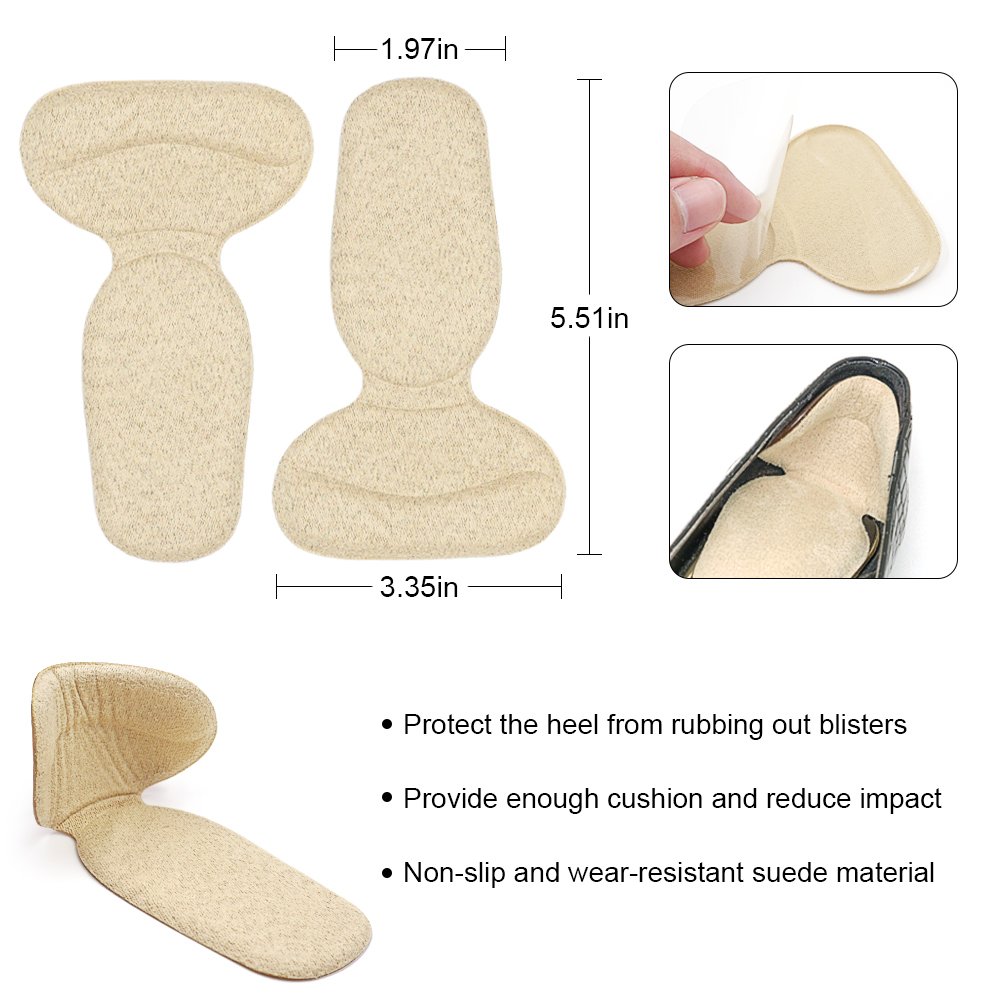 High Heel Pads by SQHT - Gel Ball of foot Cushions, Metatarsal Pads, Heel Snugs for Blister Pain Relief