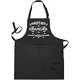 COWEB Grandpa Apron, Grandpa Gifts, Grandpa Gifts from Grandkids, Cooking Aprons for Men