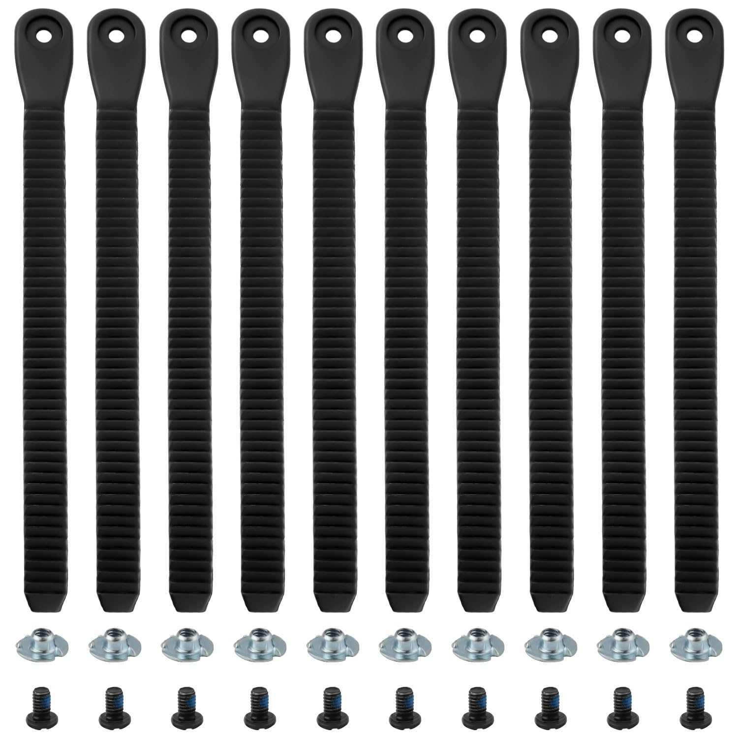 BOXOB 10pcs Snowboard Binding Straps, 8.27x0.59 Inch Plastic Snowboard Ankle Ladder Strap Binding Snowboard Binding Parts for Snowboard Binding Straps Replacement