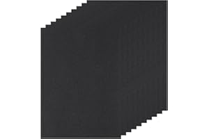 DMiotech 10 Pack Sanded Pastel Papers 11 x 8 Inch, Black Pastel Papers 160GSM Art Cardstock Papers for Artists Crayons Charco