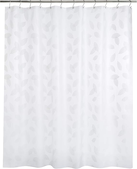 AmazonBasics PEVAShower Curtain medium, Modern Leaf 183 x 183 cm