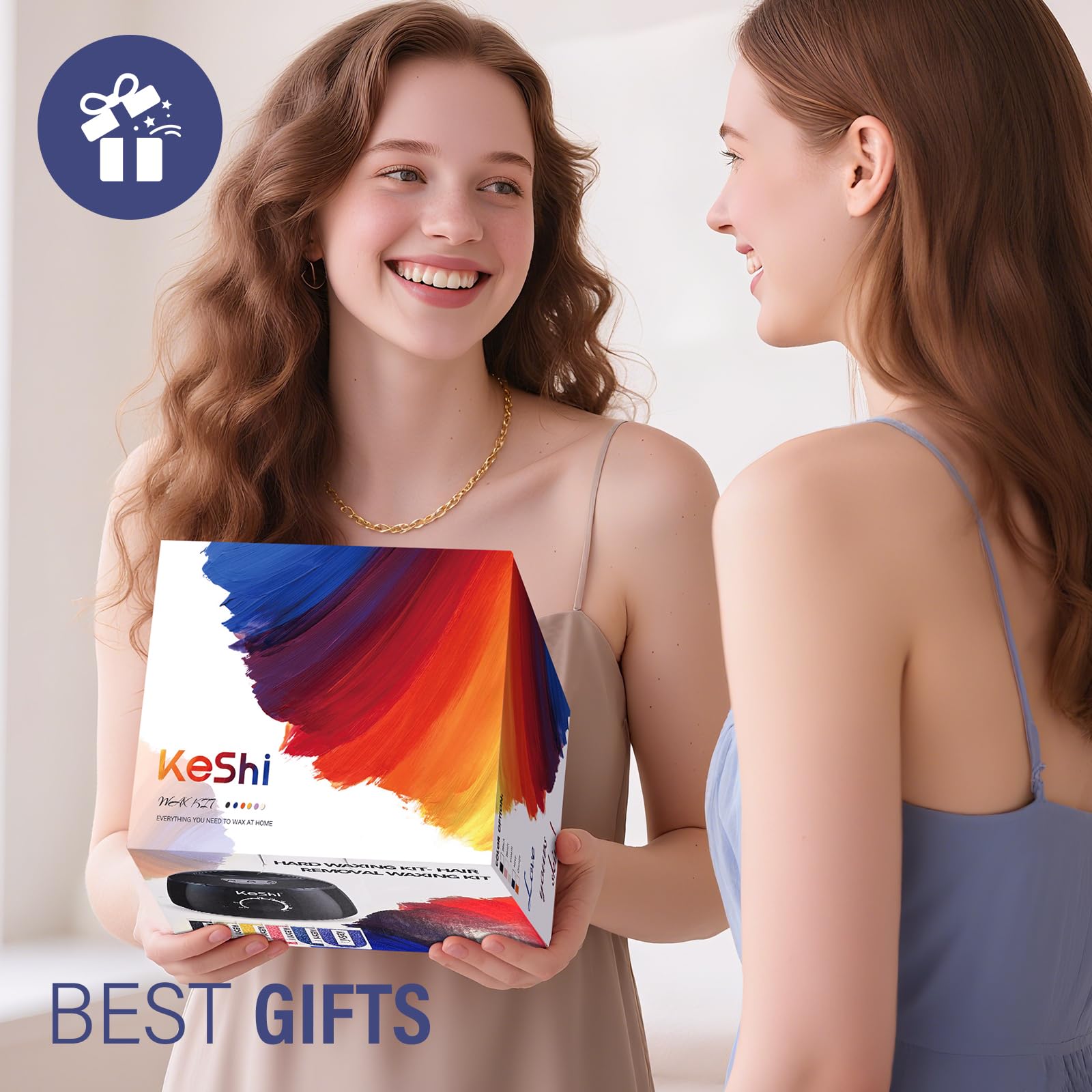 KeShi Waxing Kit, Painless Hair Removal Wax Warmer with 6 Bags Hard WaxBeans for Full Body, Legs, Face, Eyebrows & Bikini— Ideal for Both Women & Men