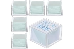 Baluue Microscope Slide, Pre Cleaned Square Microscope, Glass Cover Slides Coverslips for Biology Science Education 22x22mm 1