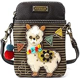 CHALA Farm Animal Collection Cell Phone Crossbody Purse-Women PU Leather/Canvas Multicolor Handbag with Adjustable Strap