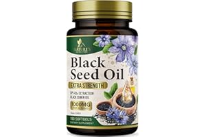 NATURE'S NUTRITION Black Seed Oil Softgels 1000mg - Premium Nigella Sativa Blackseed, Pure Natural Black Cumin Seed Oil & Antioxidant for Skin & Immune Support - Non GMO, Bottled in USA Supplement - 180 Softgels