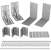 Heavy-Duty 90&deg; Corner Dock Hardware Kit, Heavy Duty Boat Dock Steel Hardware Kits, Galvanized, Floating Dock Backer Plate, Inside Corner, 1/2" Holess with Carriage Bolts, Thickness 6mm