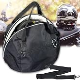 JIYIFOUHY Helmet Bag,Motorcycle Helmet Storage Bag,Lightweight Soft Fleece Lining Water-resistant 1680D Oxford with Strap, Reflective Strip (Black)