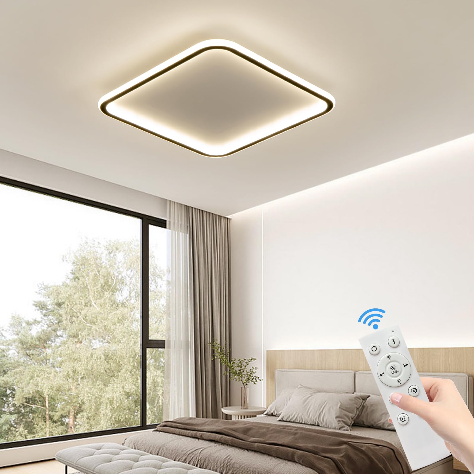 Modern Ceiling Lights，23.6 Inch Flush Mount