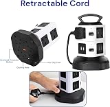 Ackly Tower Extension Lead with USB Ports 2 USB-C 4 Outlets 2m Surge Protected view 6